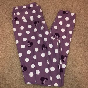 Purple Minnie Mouse LulaRoe Leggings